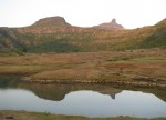 03 Reflection of Ekhara Sulka from Dhodap Fort Explorers treks and tours Pune mumbai