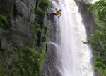 Waterfall rappelling