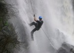 Waterfall rappelling